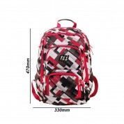 Mochila 2 Divisoes c/ Bolso Frontal-Det. Bordado