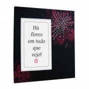 Porta-retrato para fotos 10x15 - Flores com Strass