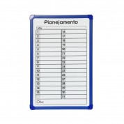 Quadro branco para planejamento mensal